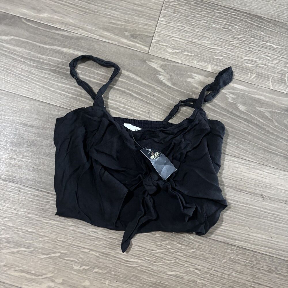 NWT Hollister Black Tie Front Cami Size XS